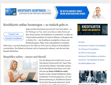 Tablet Screenshot of kreditkarte-beantragen.com